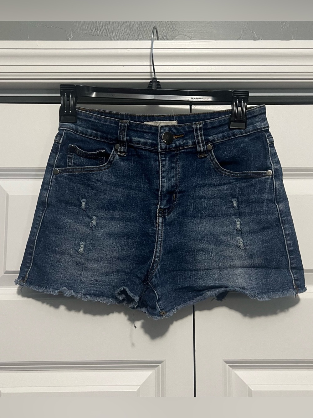 Elan High Waisted Distressed Denim Cutoff Shorts